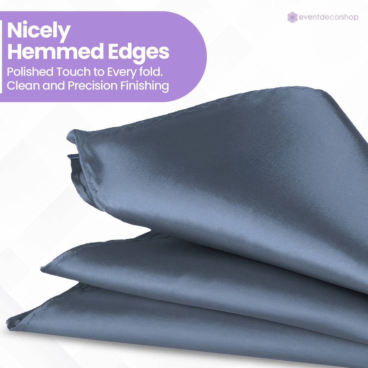 Pocket Square Handkerchief - Light Grey