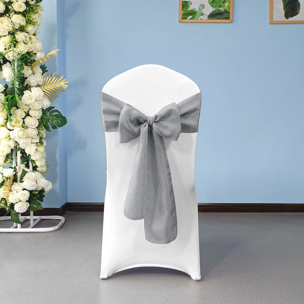 Hessian Sashes - Grey - Pack of 10
