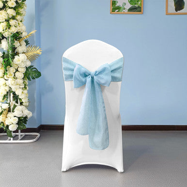 Hessian Sashes - Light Blue - Pack of 10