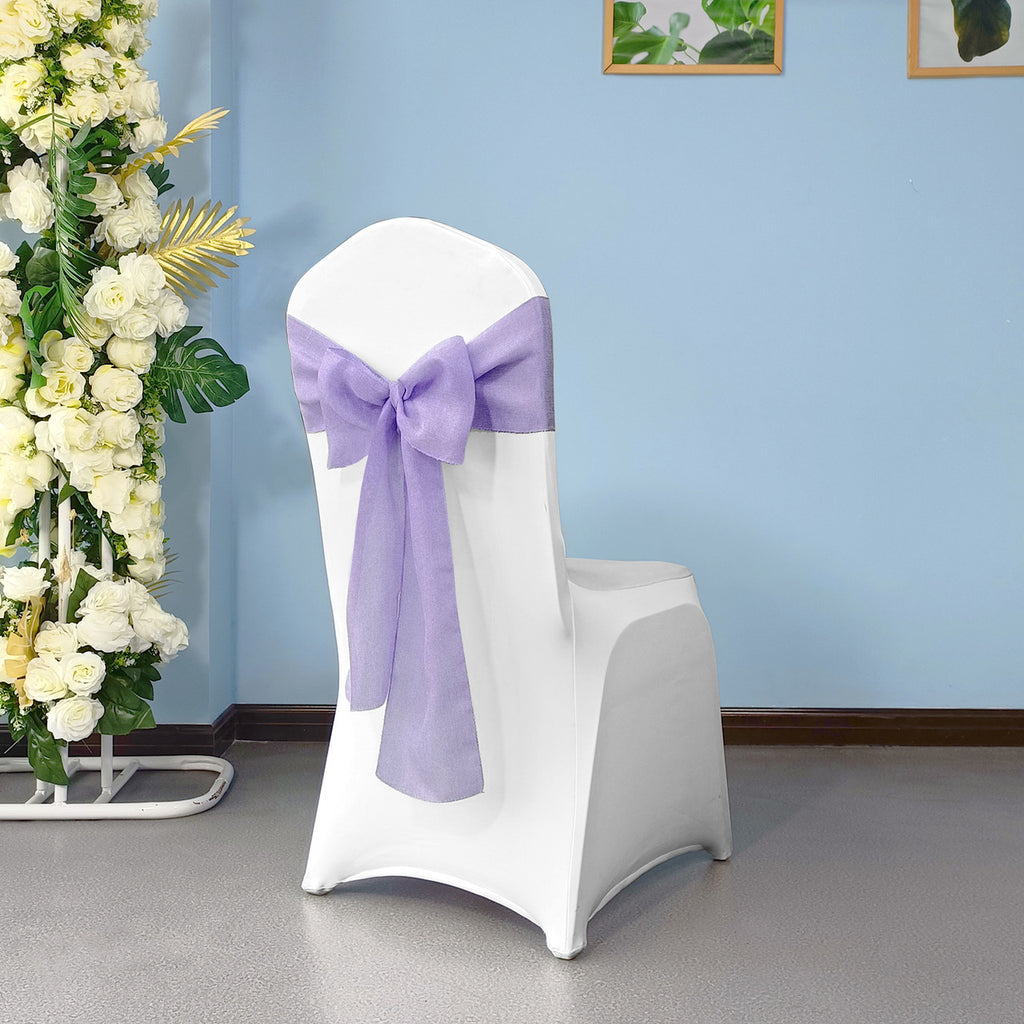 Hessian Sashes - Lilac - Pack of 10