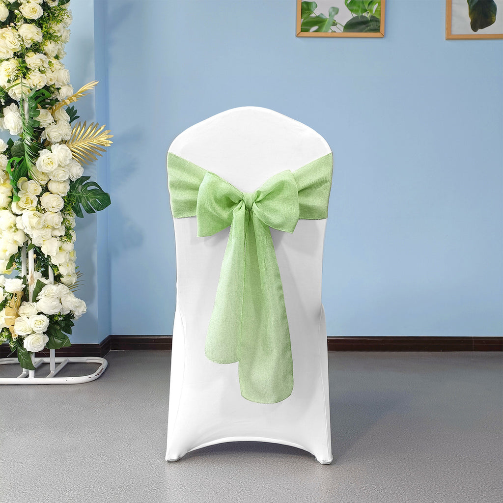 Hessian Sashes - Sage Green - Pack of 10
