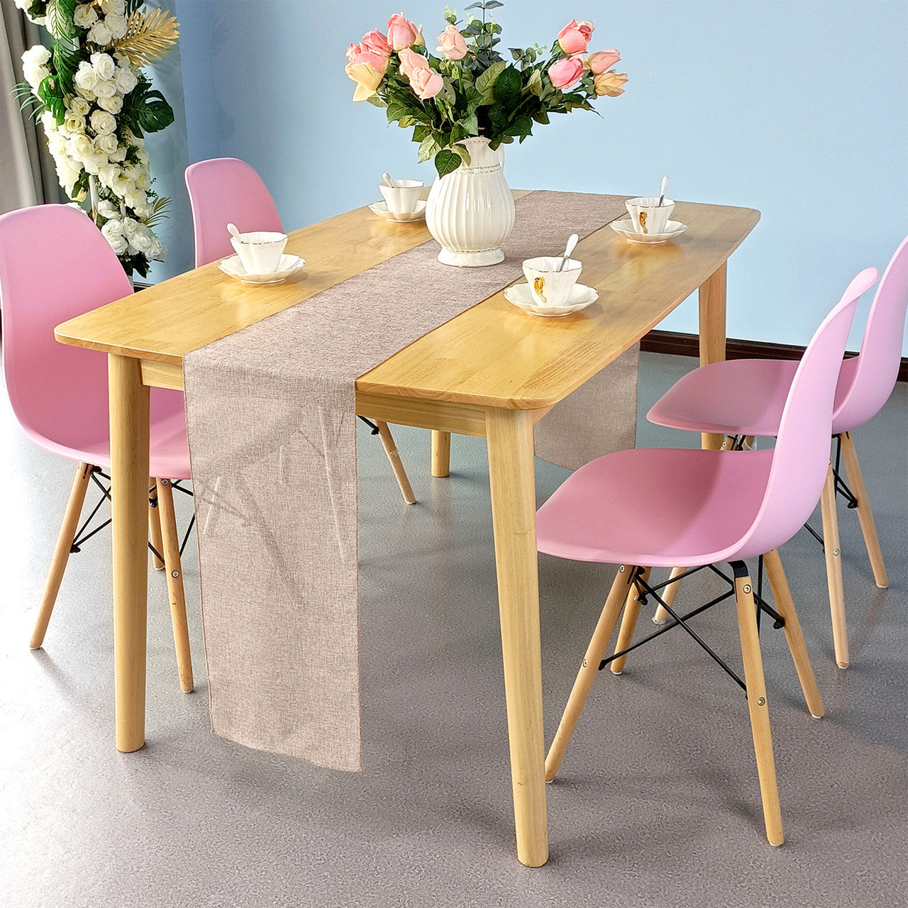 35cm x 280cm Natural Jute Table Runner Roll For Wedding Party