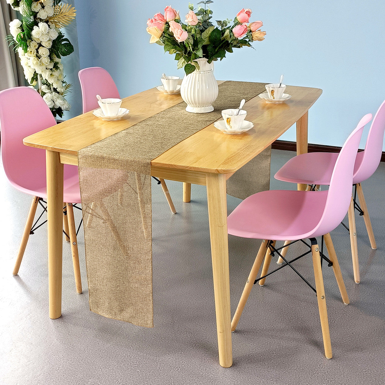 Hessian Table Runner - Beige - 29cm x 275cm - Pack of 1