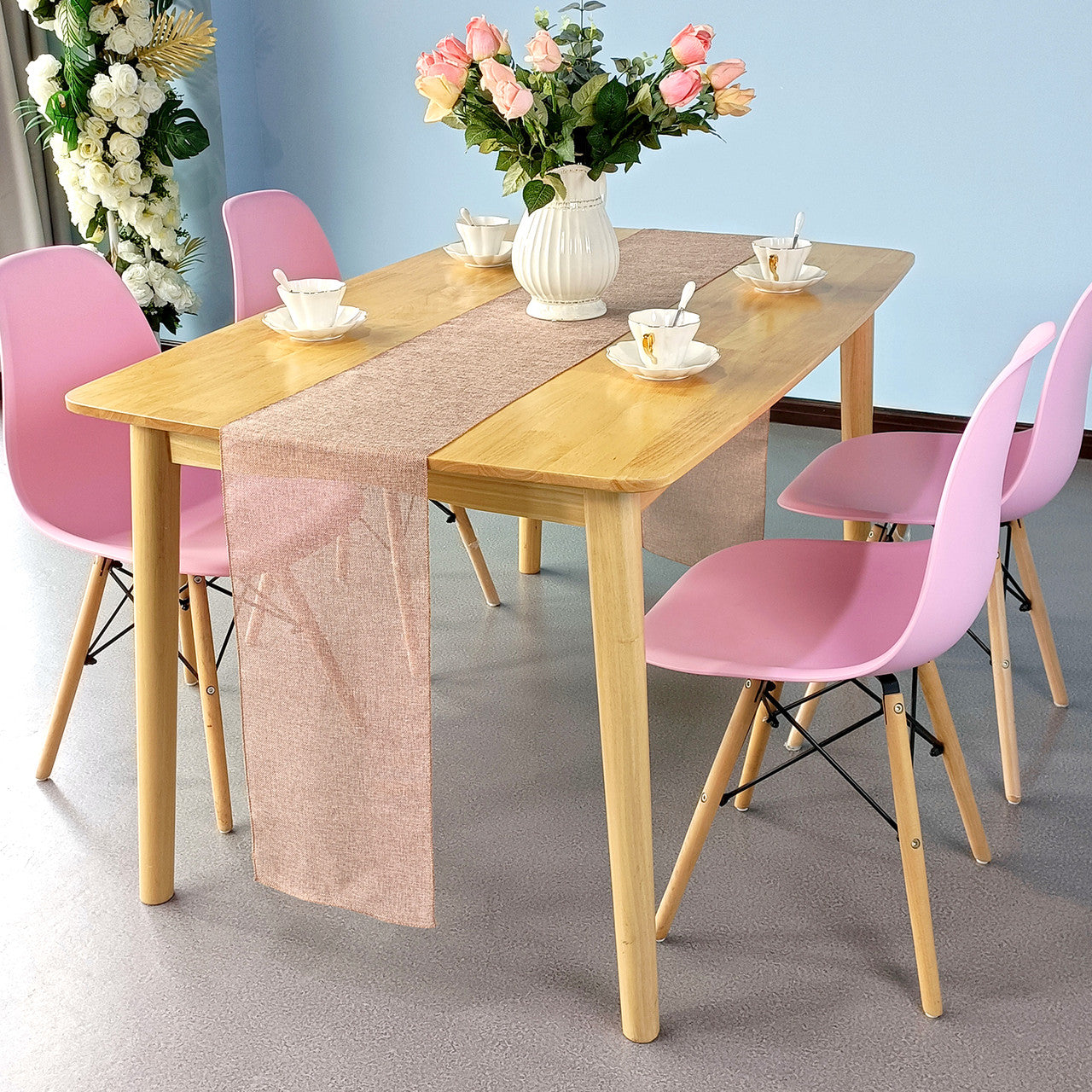 Hessian Table Runner - Blush Pink - 29cm x 275cm - Pack of 1