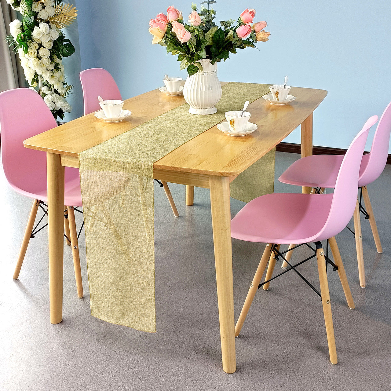Hessian Table Runner - Champagne - 29cm x 275cm - Pack of 1