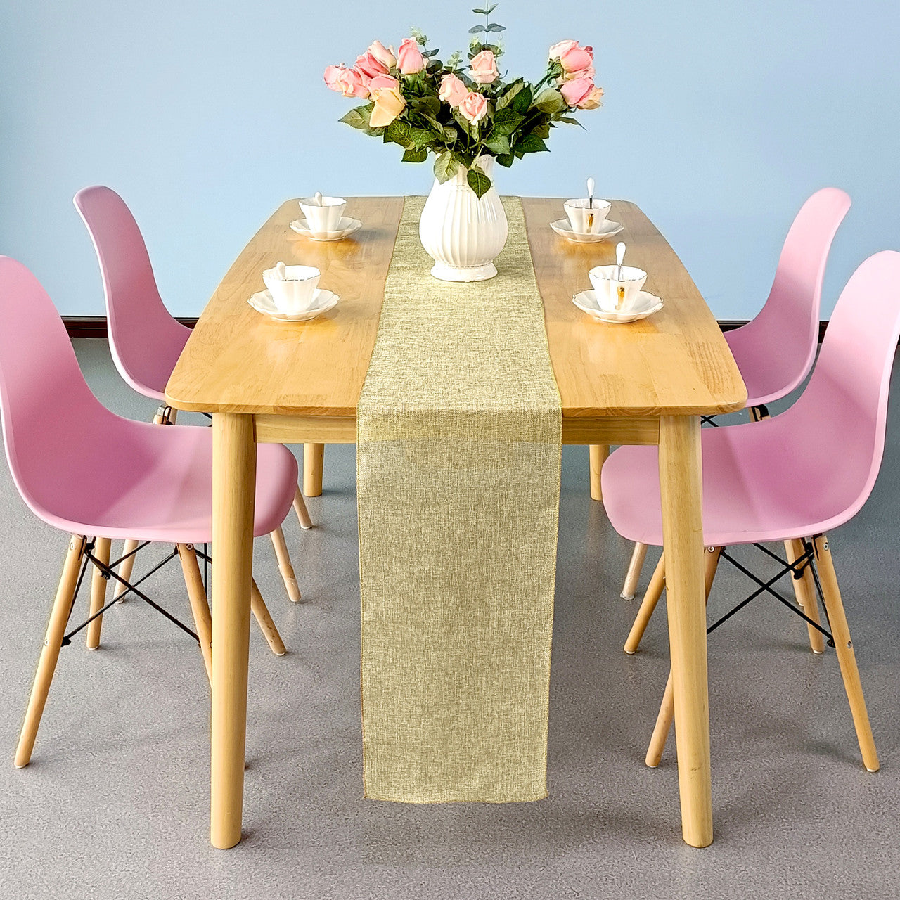Hessian Table Runner - Champagne - 29cm x 275cm - Pack of 1