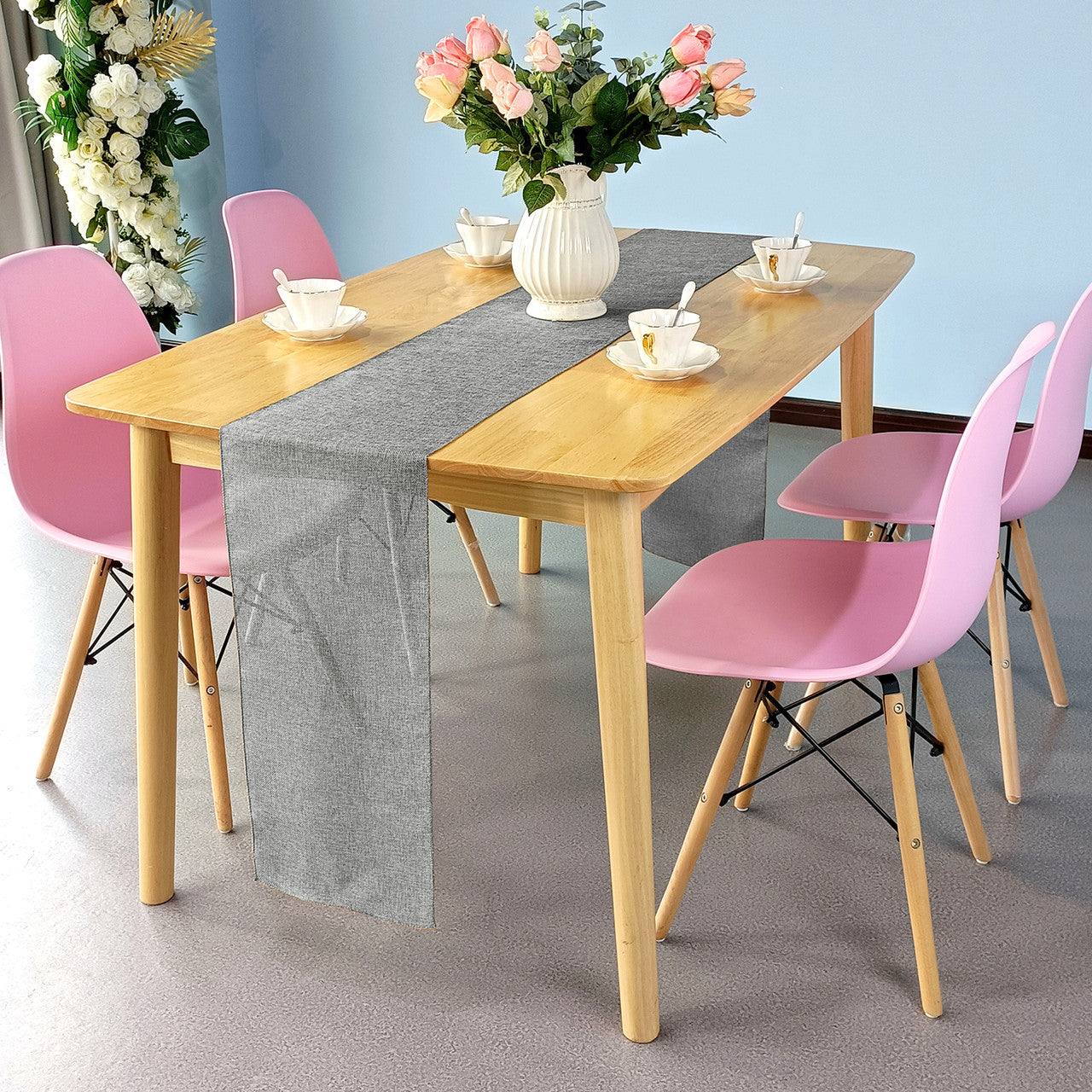 Hessian Table Runner - Grey - 29cm x 275cm - Pack of 1
