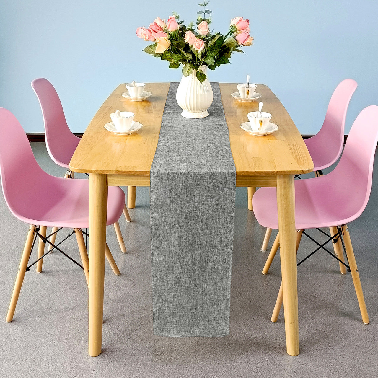 Hessian Table Runner - Grey - 29cm x 275cm - Pack of 1
