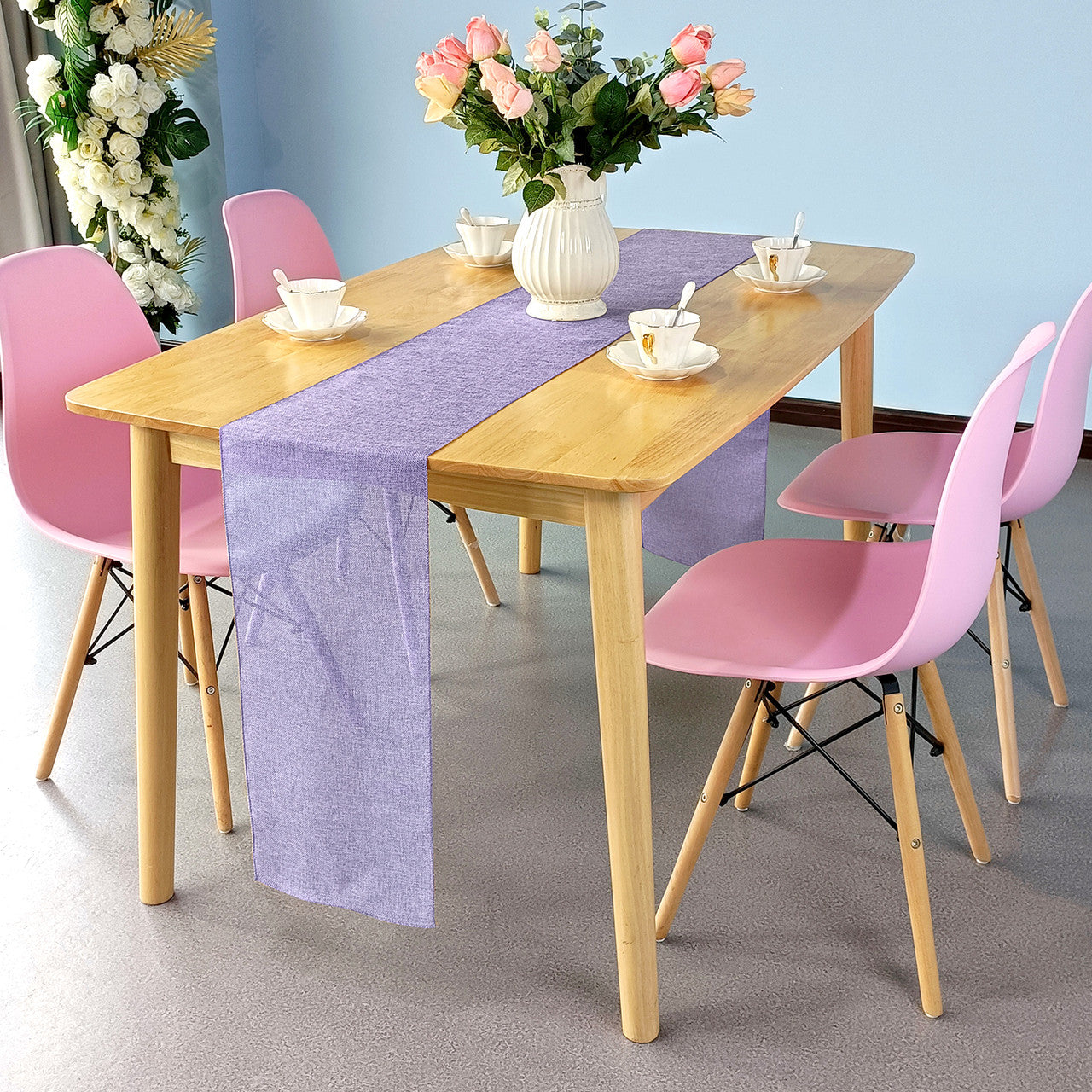 Hessian Table Runner - Lilac - 29cm x 275cm - Pack of 1