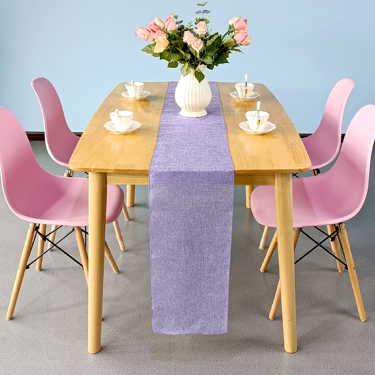 Hessian Table Runner - Lilac - 29cm x 275cm - Pack of 1