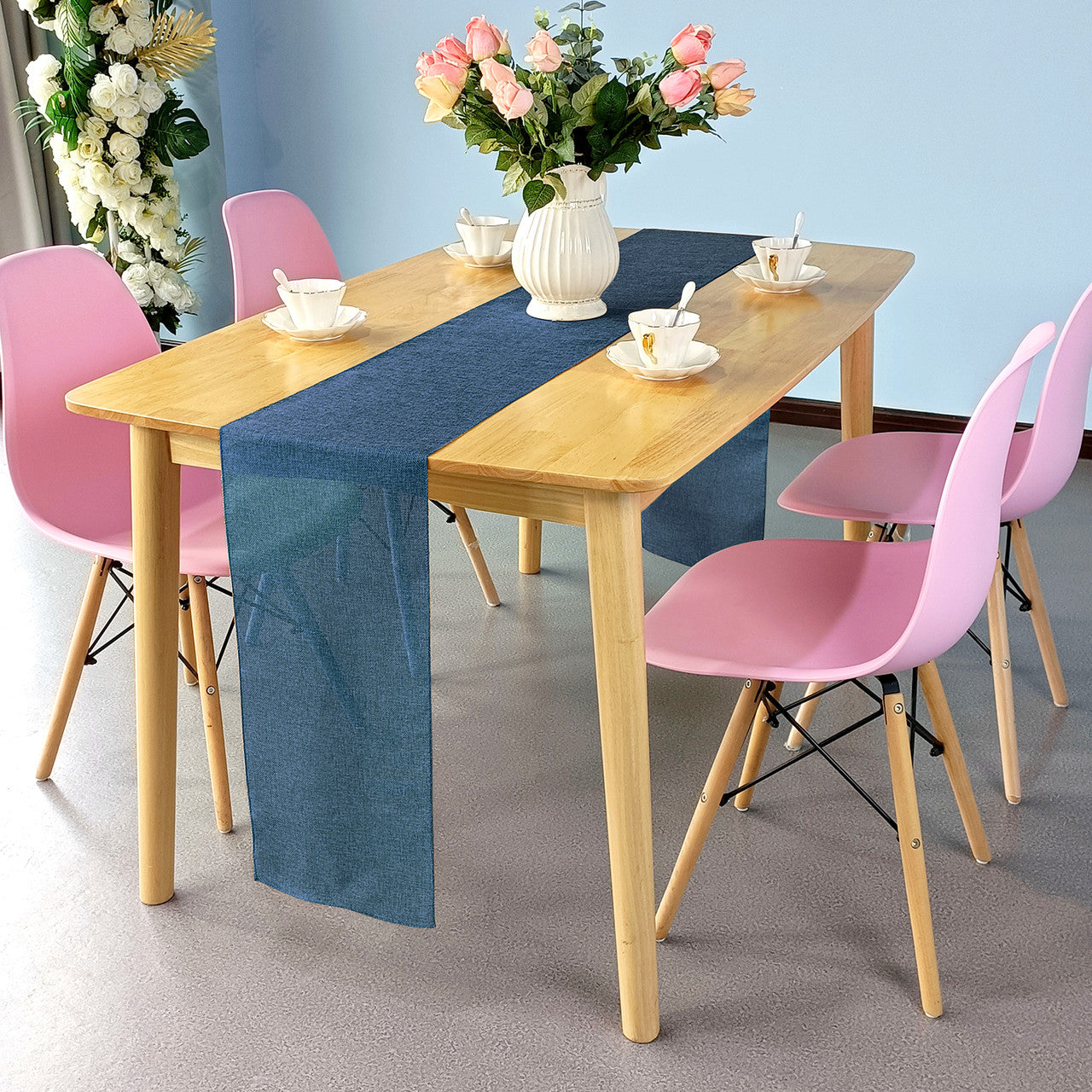 Hessian Table Runner - Midnight Blue - 29cm x 275cm - Pack of 1