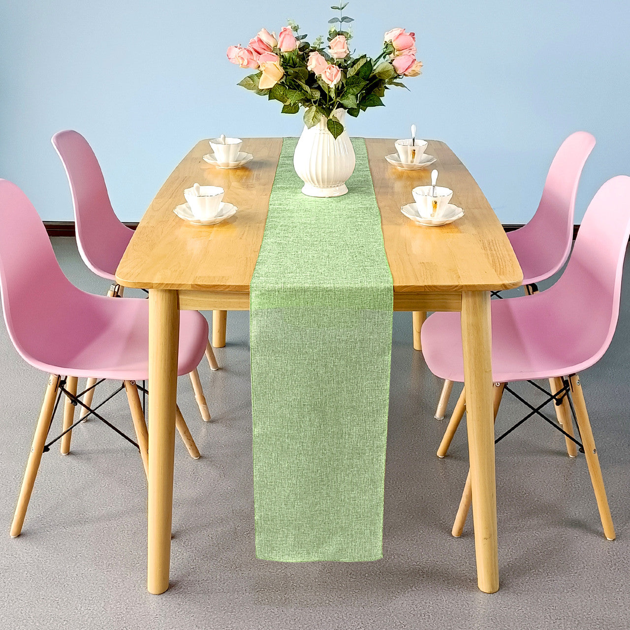 Hessian Table Runner - Sage Green - 29cm x 275cm - Pack of 1