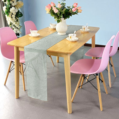 Hessian Table Runner - Silver - 29cm x 275cm - Pack of 1