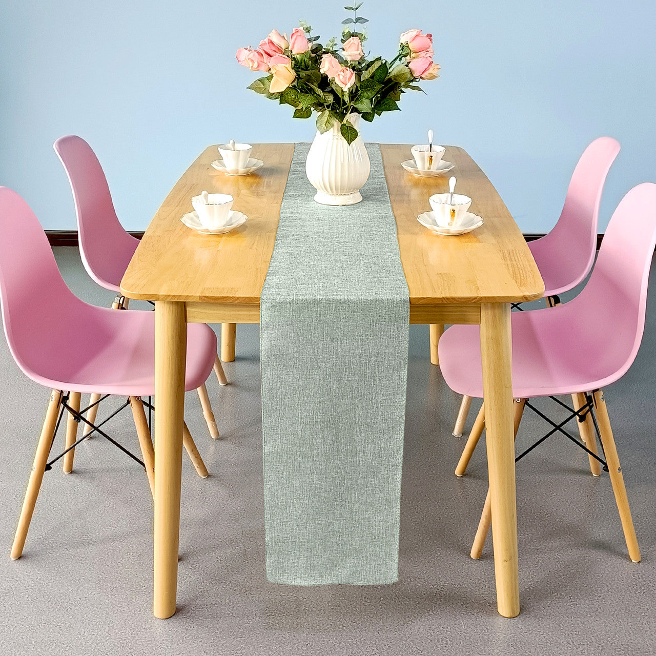Hessian Table Runner - Silver - 29cm x 275cm - Pack of 1