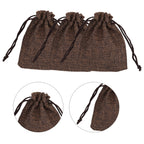 Burlap Hessian Bag - 7cm x 9cm - Brown