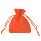Burlap Hessian Bag - 7cm x 9cm - Orange