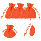 Burlap Hessian Bag - 7cm x 9cm - Orange
