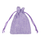 Burlap Hessian Bag - 7cm x 9cm - Purple