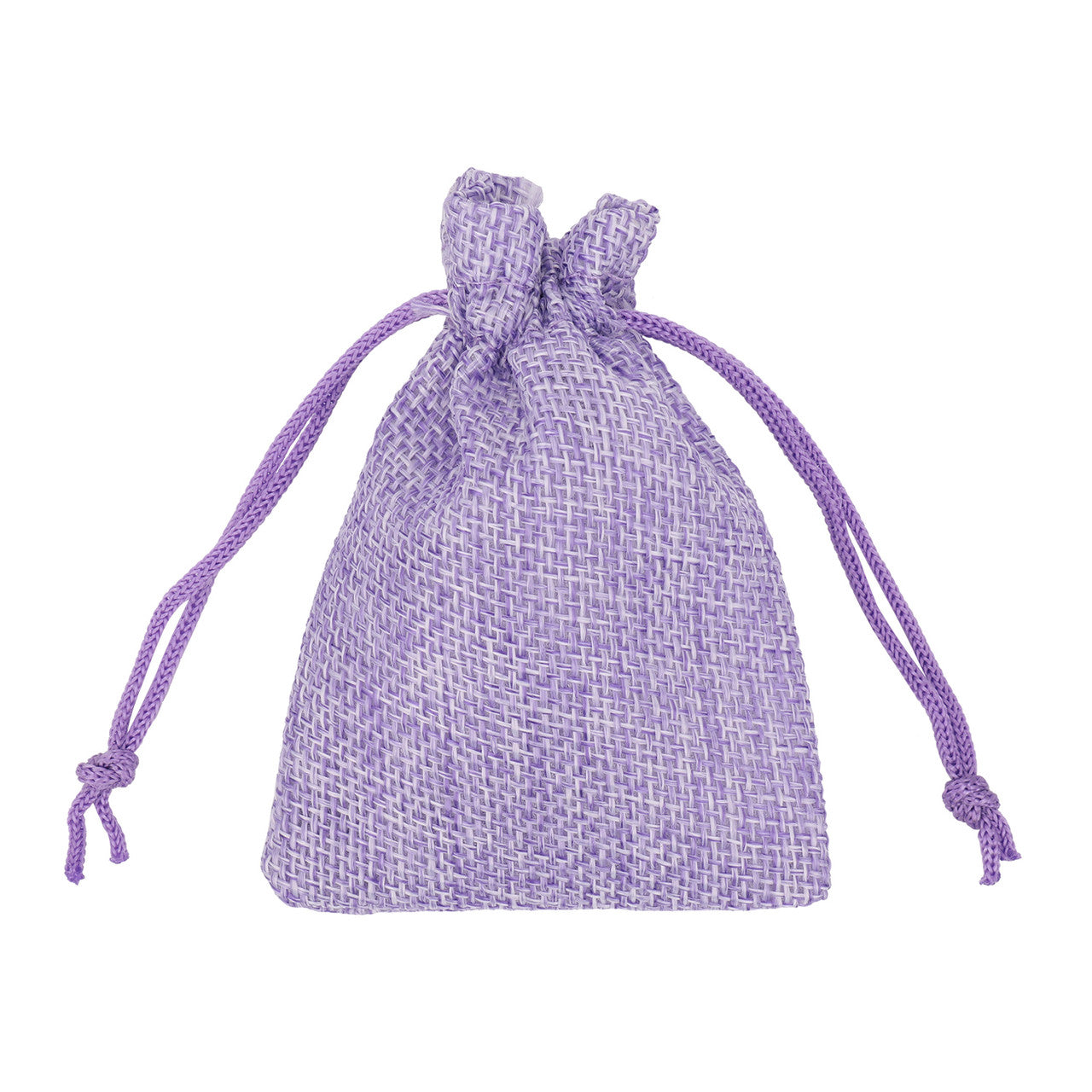 Burlap Hessian Bag - 7cm x 9cm - Purple