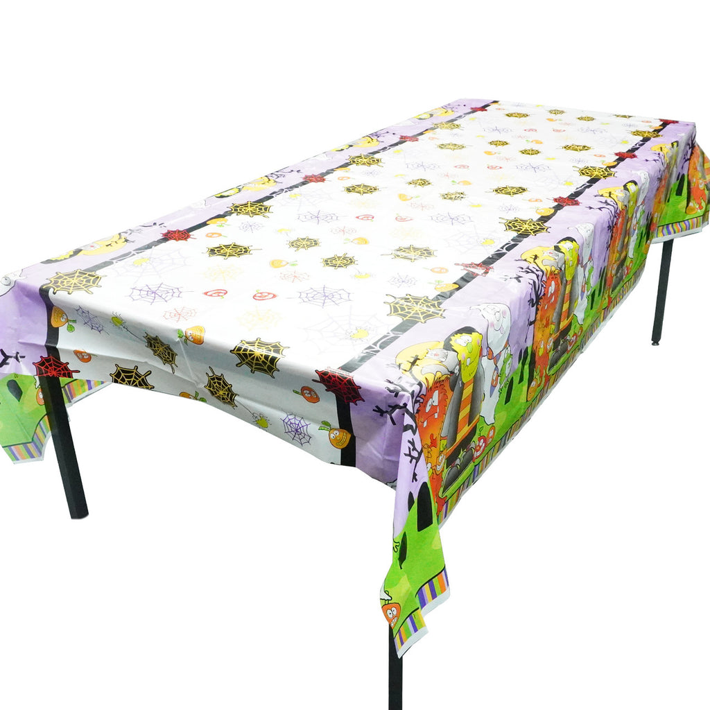 Fun Monsters & Pumpkins Design Halloween Plastic Table Cover