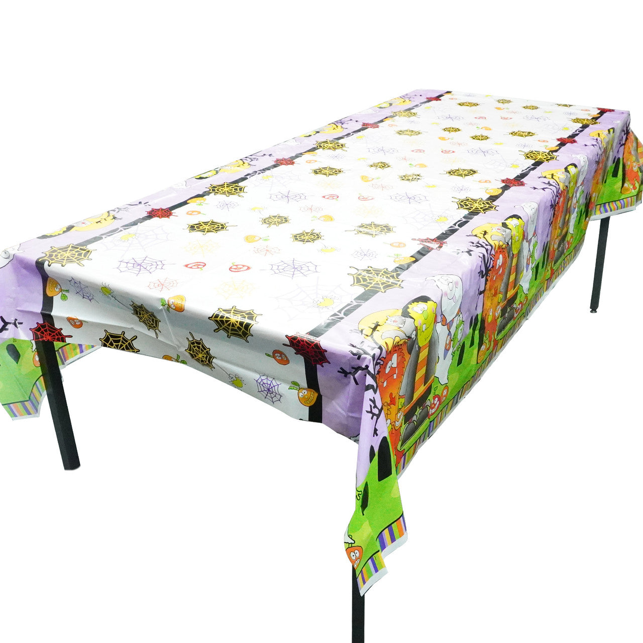 Fun Monsters & Pumpkins Design Halloween Plastic Table Cover