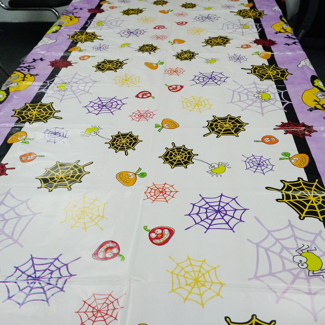 Fun Monsters & Pumpkins Design Halloween Plastic Table Cover