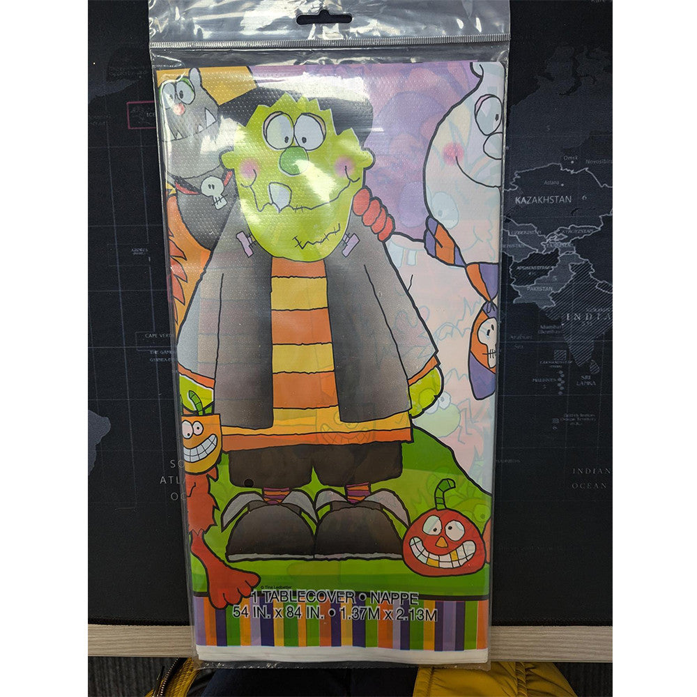 Fun Monsters & Pumpkins Design Halloween Plastic Table Cover