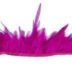 Rooster Feather Fringe for Costume - Hot Pink