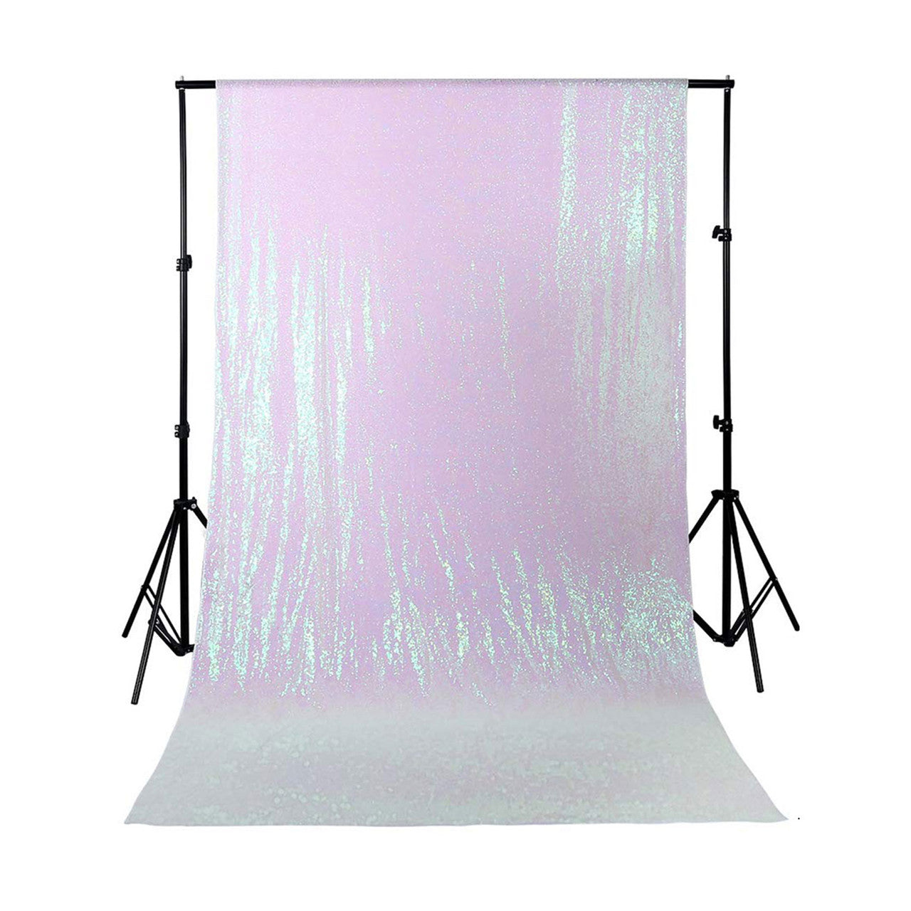 4ft x 9ft Sequin Backdrop Photography - Iridescent White