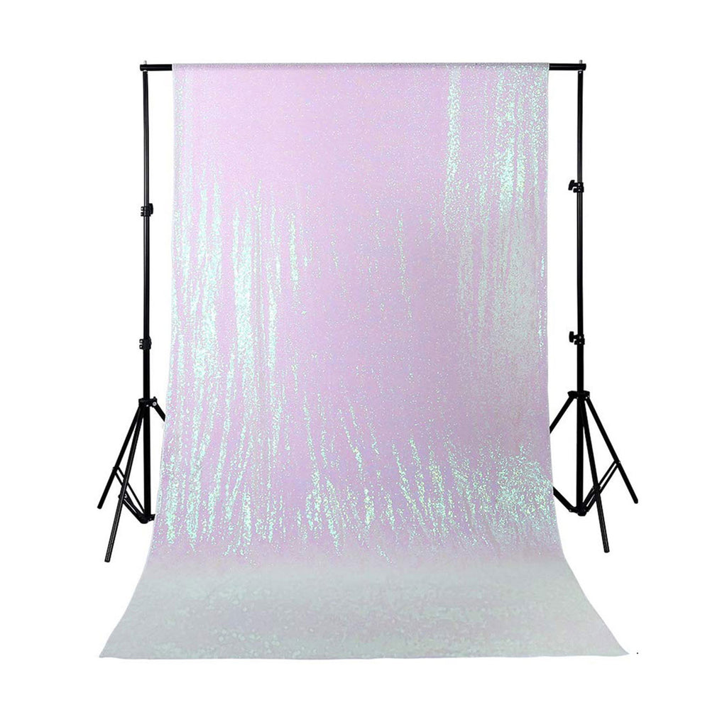 4ft x 9ft Sequin Backdrop Photography - Iridescent White