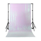 4ft x 9ft Sequin Backdrop Photography - Iridescent White