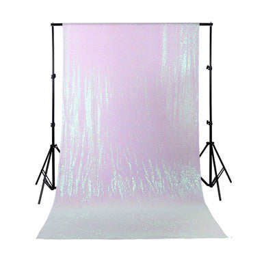 4ft x 9ft Sequin Backdrop Photography - Iridescent White