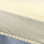 Short Velvet-Touch Spandex Chair Cover - Ivory