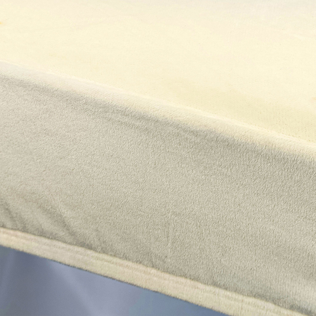 Short Velvet-Touch Spandex Chair Cover - Ivory