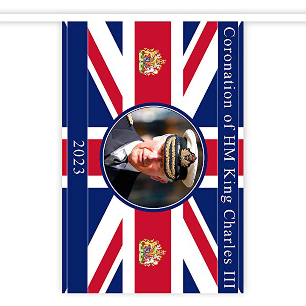King Charles Flag Bunting - 10m