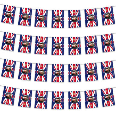 King Charles Flag Bunting - 10m