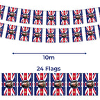 King Charles Flag Bunting - 10m