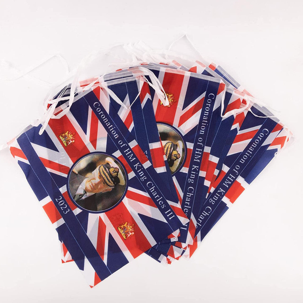 King Charles Flag Bunting - 10m