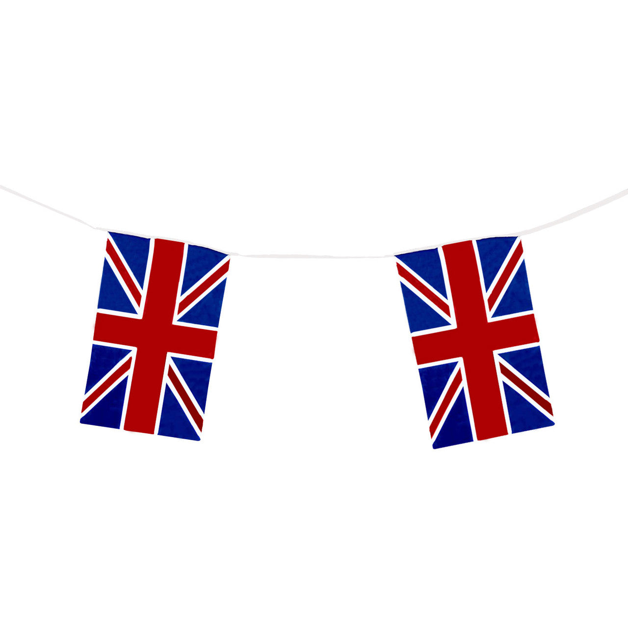 Great Britain Union Jack PVC Bunting Banner - 20 Rectangular Flags