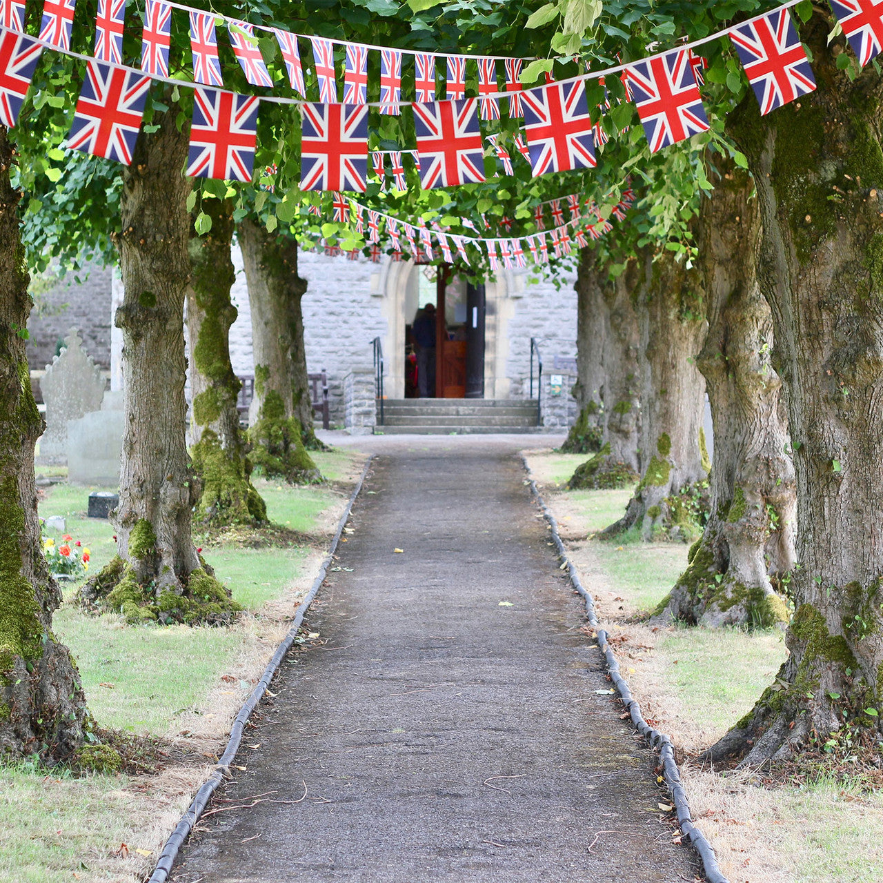 Great Britain Union Jack PVC Bunting Banner - 20 Rectangular Flags