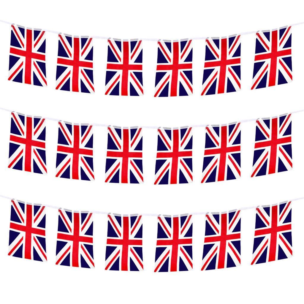 10m Fabric Union Jack Bunting King Coronation Flag