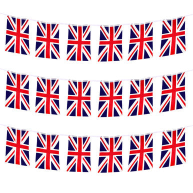10m Fabric Union Jack Bunting King Coronation Flag