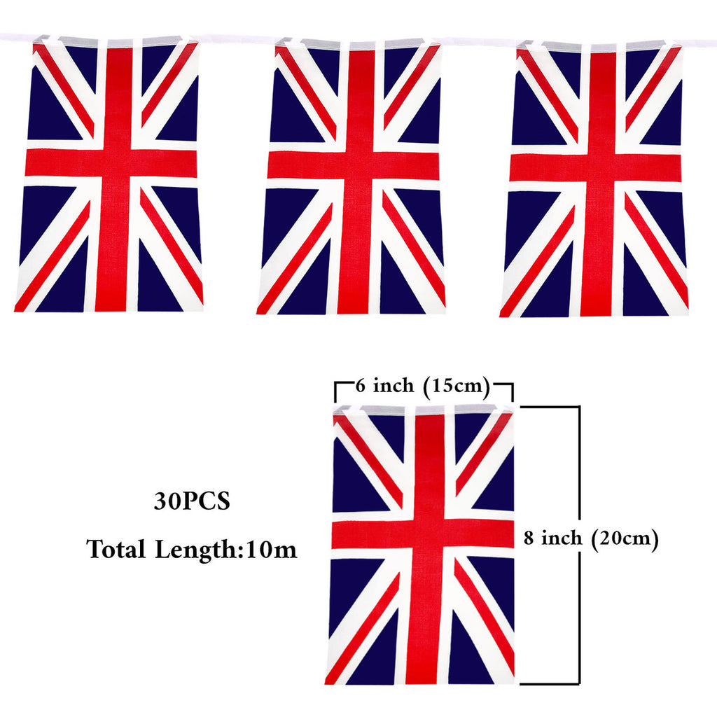 10m Fabric Union Jack Bunting King Coronation Flag