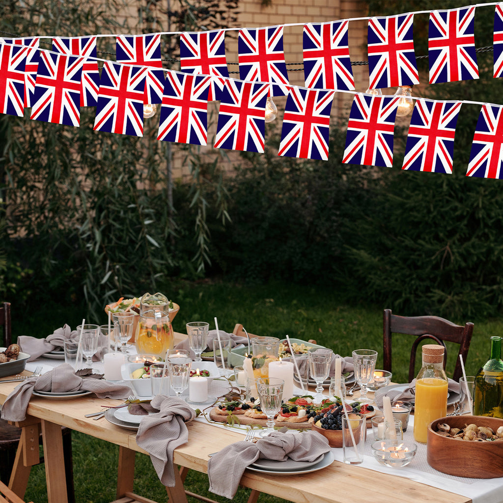 10m Fabric Union Jack Bunting King Coronation Flag