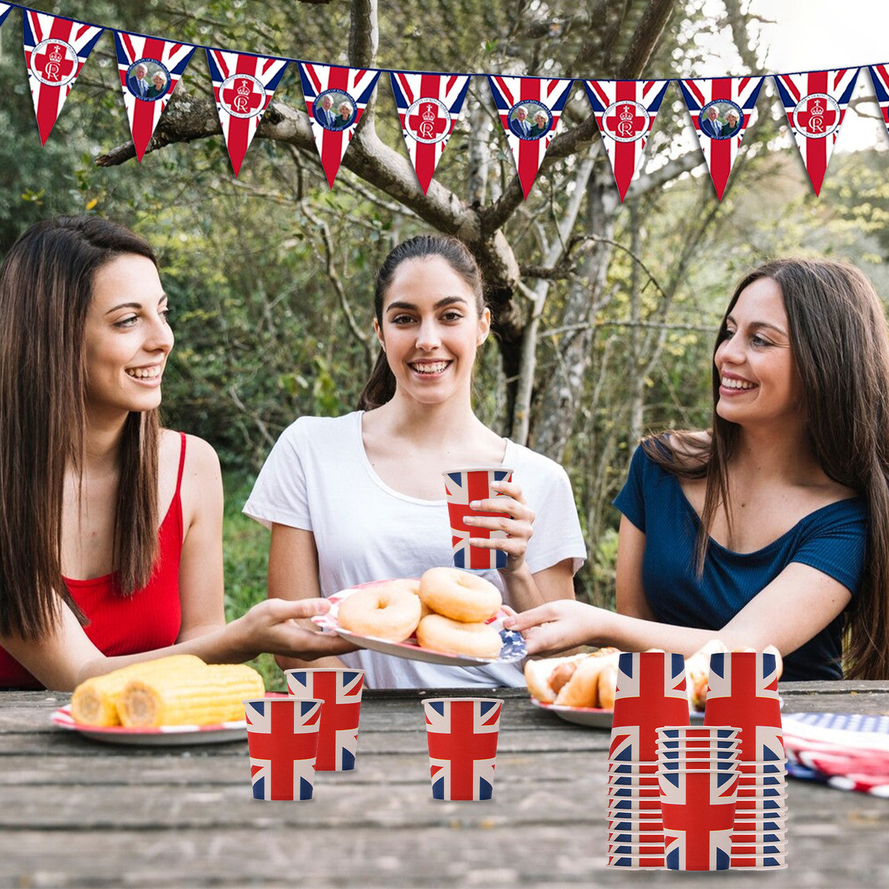 Union Jack King Coronation Paper Cup - 10pcs