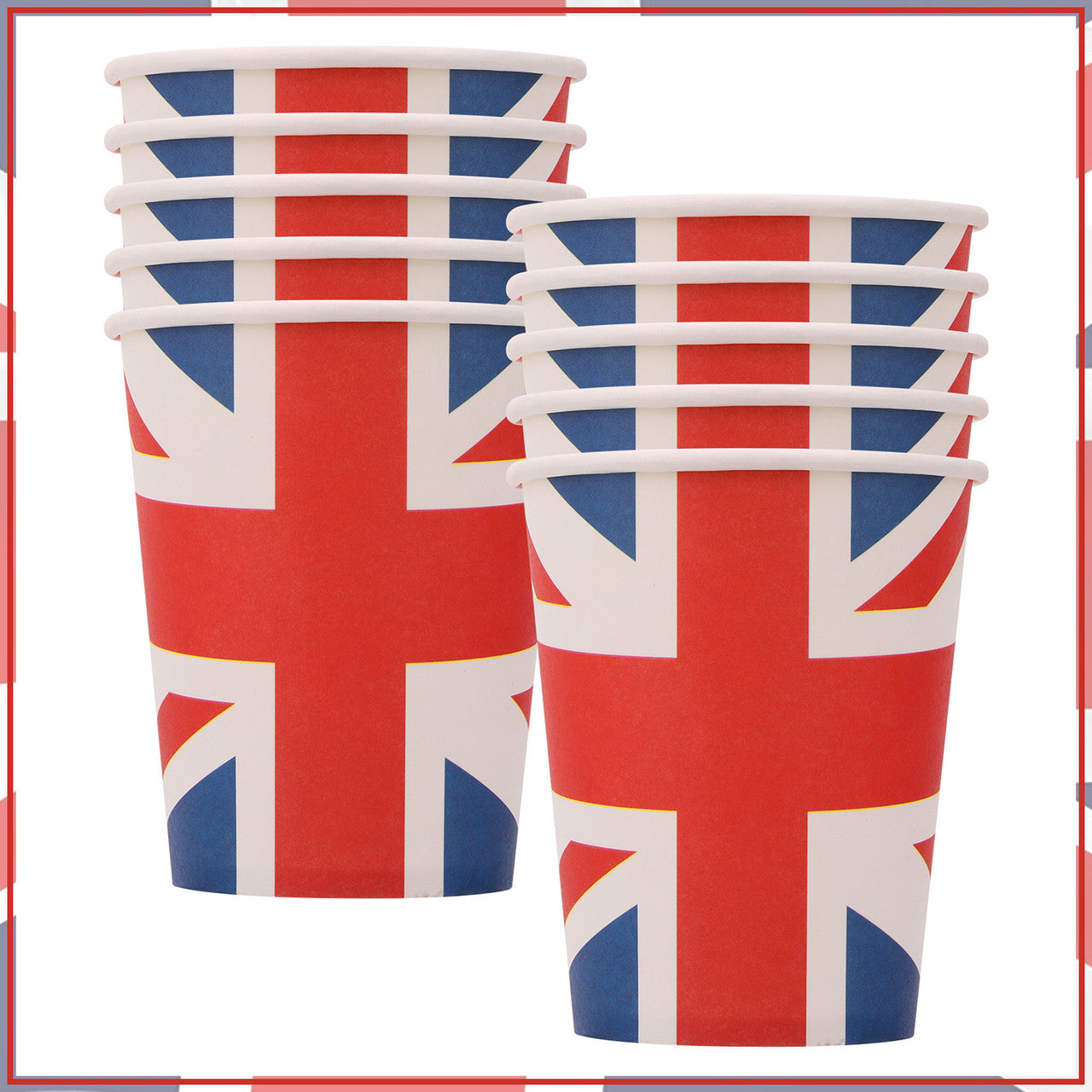 Union Jack King Coronation Paper Cup - 10pcs