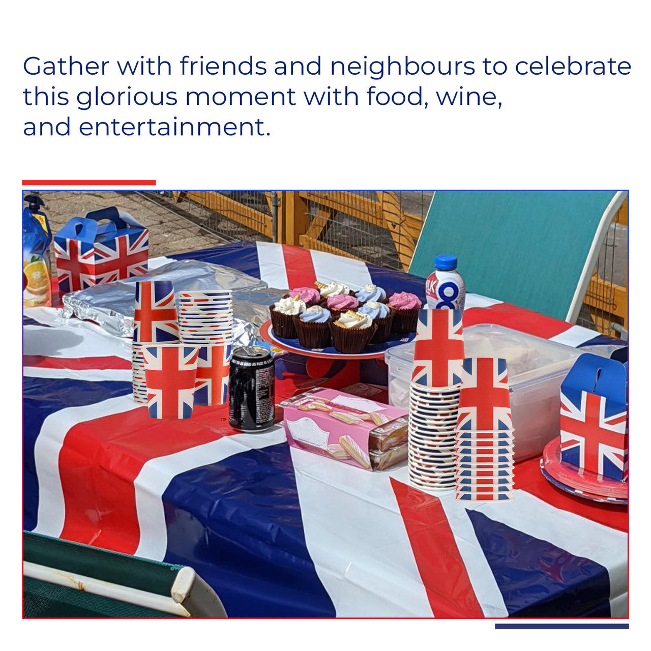 Union Jack King Coronation Paper Cup - 10pcs