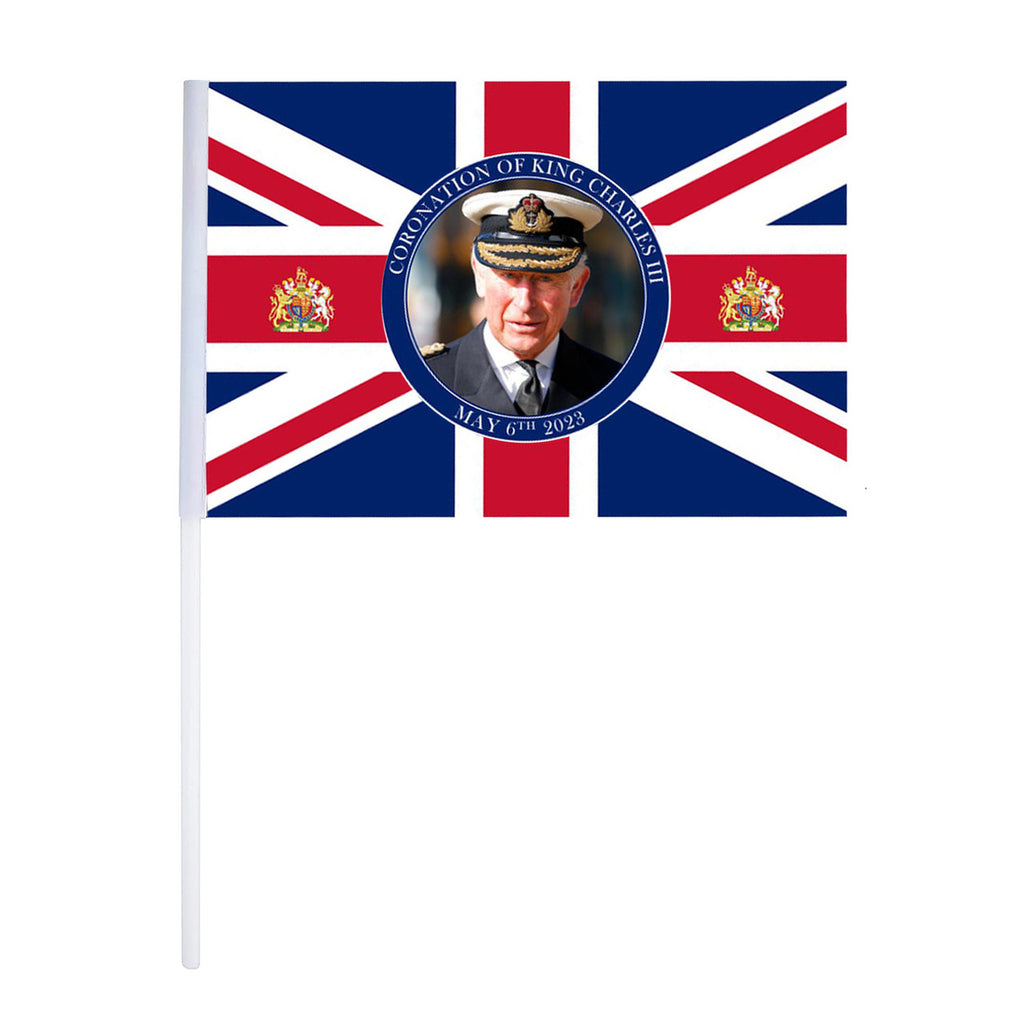 Union Jack King Charles Hand Waving Flag