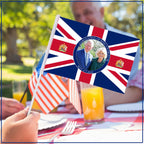 Union Jack King Charles & Camilla Hand Flag