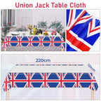 220cm x 130cm King Charles Coronation Union Jack TableCloth
